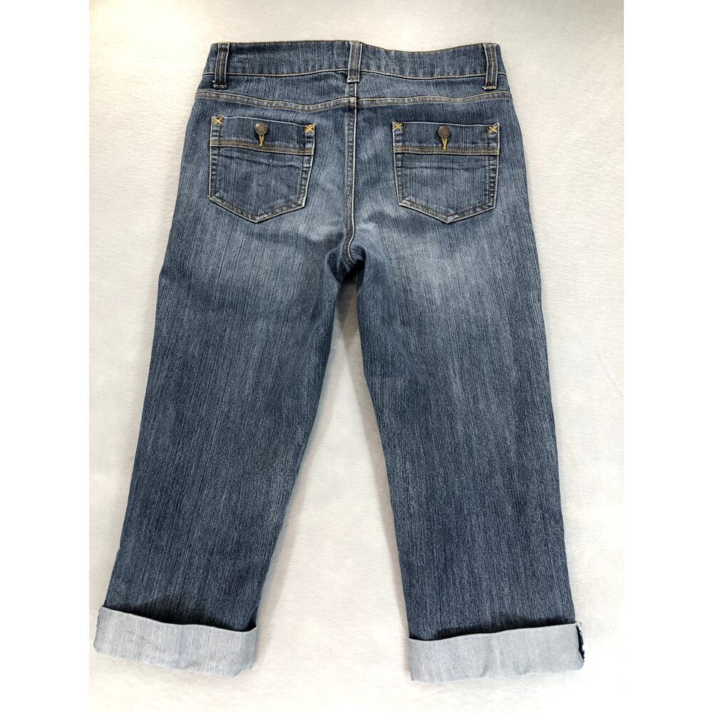 Faded Glory Womens Cropped Stretch Jeans  Size 8 - Picture 3 of 11